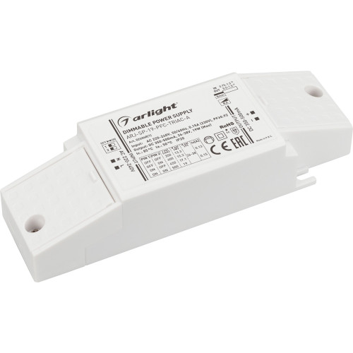 Блок питания ARJ-SP-19-PFC-TRIAC-INS (19W, 26-38V, 0.35-0.5A) (Arlight, IP20 Пластик, 5 лет) 026048(1)
