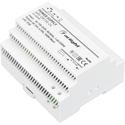 Блок питания ARV-DR150-24 (24V, 6.25A, 150W) (Arlight, IP20 DIN-рейка) 035700