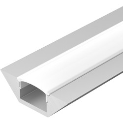 Профиль с экраном ALU-CORNER-2000 ANOD+FROST (Arlight, Алюминий) 014900