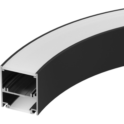 Профиль SL-ARC-5060-D1500-A45 BLACK (дуга 1 из 8) (Arlight, Алюминий) 029269