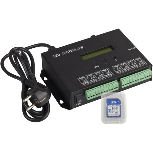 Контроллер HX-803SA DMX (8192 pix, 220V, SD-карта) (Arlight) 019859