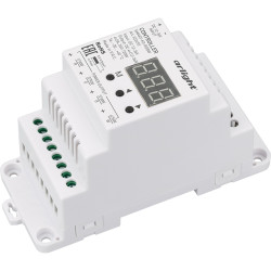 Контроллер SMART-K3-RGBW (12-36V, 4x5A, DIN, 2.4G) (Arlight, IP20 Пластик, 5 лет) 022493