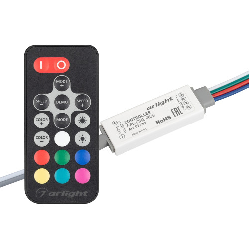 Контроллер ARL-FINE-RGB Black (5-24V, 3x2A, RF ПДУ 18кн) (Arlight, IP20 Пластик, 1 год) 027197