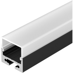 Профиль с экраном SL-LINE-2011M-2500 BLACK+OPAL SQUARE (Arlight, Алюминий) 027993