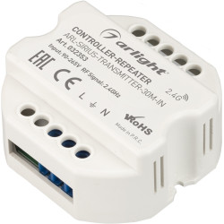 Контроллер-усилитель ARL-SIRIUS-TRANSMITTER-30M-IN (230V, 2.4G) (Arlight, IP20 Пластик, 3 года) 032353