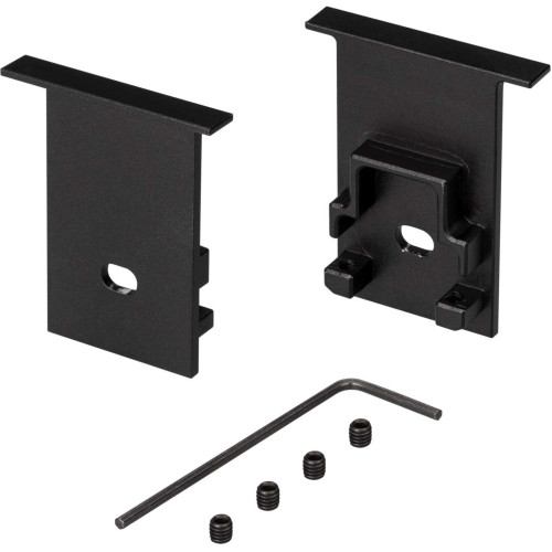 Заглушка SL-COMFORT-2542-F BLACK c отверстием (Arlight, Металл) 031783
