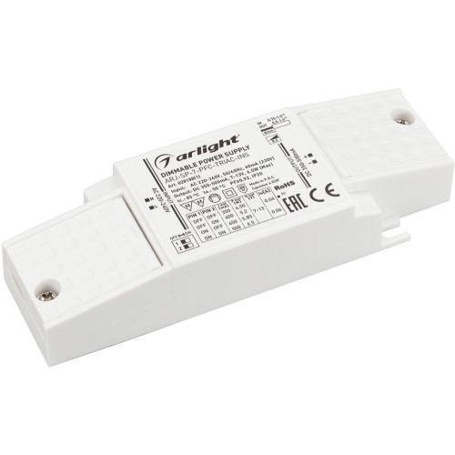 Блок питания ARJ-SP-7-PFC-TRIAC-INS (7W, 7-13V, 0.35-0.5A) (Arlight, IP20 Пластик, 5 лет) 028188(1)