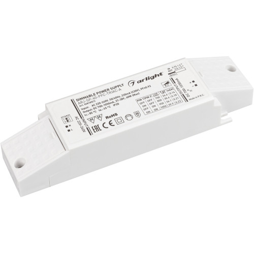 Блок питания ARJ-SP-40-PFC-TRIAC-INS (40W, 27-38V, 0.7-1.05A) (Arlight, IP20 Пластик, 5 лет) 028185(1)