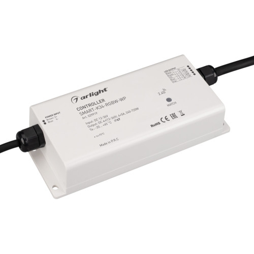 Контроллер SMART-K34-RGBW-WP (12-36V, 4x5A, 2.4G) (Arlight, IP67 Пластик, 5 лет) 029919