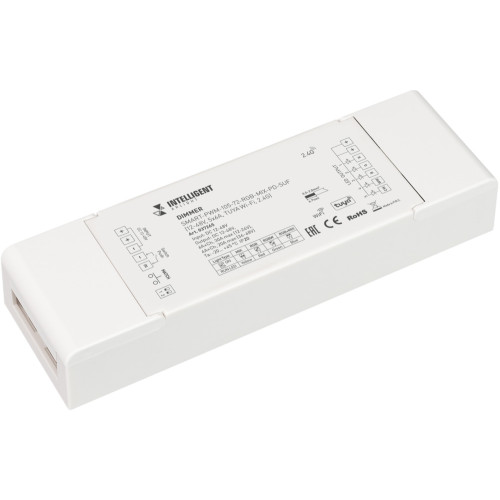 INTELLIGENT Диммер SMART-PWM-105-72-RGB-MIX-PD-SUF (12-48V, 5x6A, TUYA Wi-Fi, 2.4G) (IARL, IP20 Пластик, 5 лет) 037265