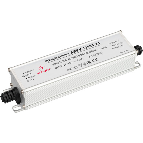 Блок питания ARPV-12100-A1 (12V, 8.3A, 100W) (Arlight, IP67 Металл, 3 года) 032316
