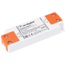 Блок питания ARV-SN24015-FLAT-B (24V, 0.63A, 15W) (Arlight, IP20 Пластик, 3 года) 029376