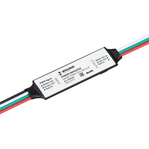 INTELLIGENT Усилитель SMART-PWM-1022-MIX-SUF (12-24V, 2x2.5A) (IARL, IP20 Пластик, 5 лет) 037407
