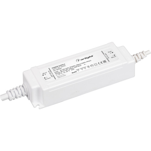 Блок питания ARPJ-SP-68350 (24W, 34-68V, 0.35A) (Arlight, IP67 Пластик, 5 лет) 037264