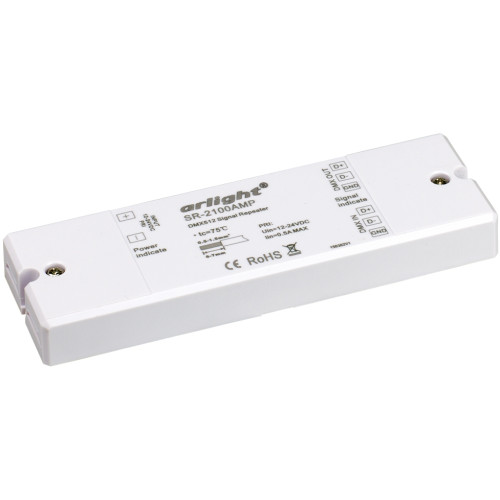 Усилитель DMX-сигнала SR-2100AMP (12-24V, 1CH) (Arlight, IP20 Пластик, 3 года) 019460