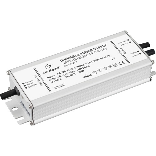 Блок питания ARPV-UH24240-PFC-0-10V (24V, 10.0A, 240W) (Arlight, IP67 Металл, 7 лет) 024143(1)