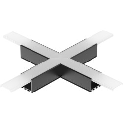 Крестовина PLS-LOCK-H25-Х90 BLACK (с экраном MAT-L) (Arlight, Металл) 031269