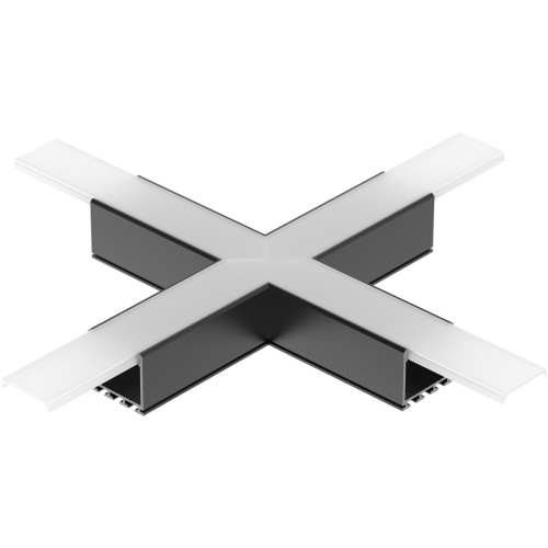 Крестовина PLS-LOCK-H25-Х90 BLACK (с экраном MAT-L) (Arlight, Металл) 031269