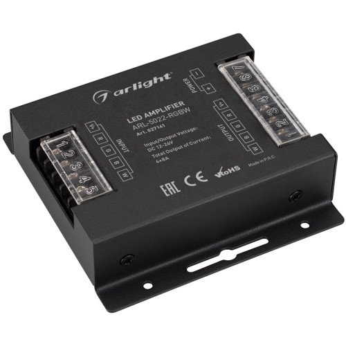 Усилитель ARL-5022-RGBW (12-24V, 4x8A, 384-768W) (Arlight, IP20 Металл, 3 года) 027141