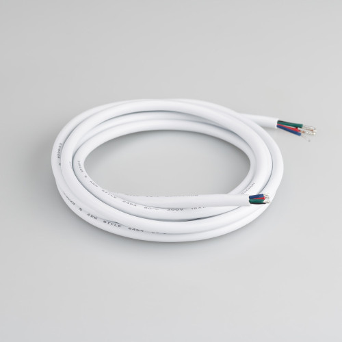 Провод питания ARL-MOONLIGHT-20AWG-4W-D6-CU-2000 White (Arlight, Закрытый) 028125