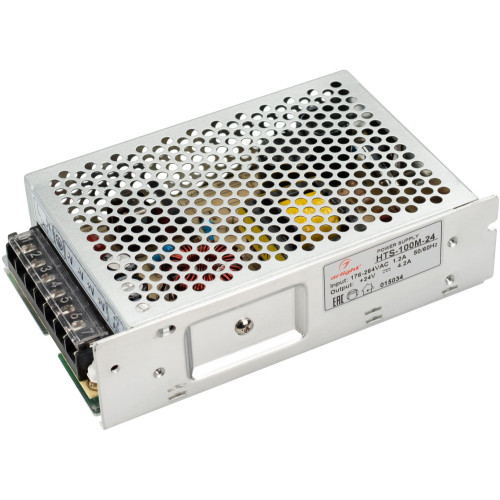 Блок питания HTS-100M-24 (24V, 4.2A, 100W) (Arlight, IP20 Сетка, 3 года) 015034