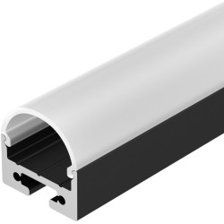 Профиль с экраном SL-LINE-2011M-2500 BLACK+OPAL ROUND (Arlight, Алюминий) 027992