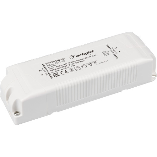 Блок питания ARJ-KE361400 (50W, 1400mA, PFC) (Arlight, IP20 Пластик, 5 лет) 020677