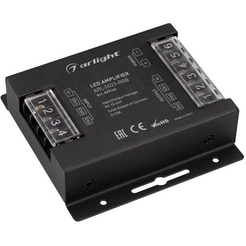 Усилитель ARL-5022-RGB (12-24V, 3x10A, 360-720W) (Arlight, IP20 Металл, 3 года) 027140
