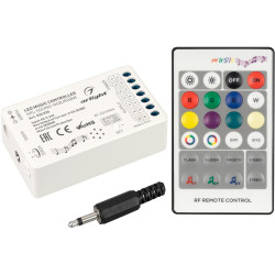 Аудиоконтроллер ARL-SOUND-RGB/RGBW (12-24V, 4x4A, RF ПДУ 24кн) (Arlight, IP20 Пластик, 3 года) 034726