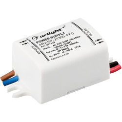 Блок питания ARJ-SP-21300-PFC (6W, 12-21V, 300mA) (Arlight, IP44 Пластик, 5 лет) 037437