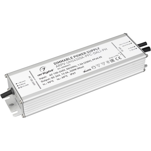 Блок питания ARPV-UH24320A-PFC-DALI-PH (24V, 13.3A, 320W) (Arlight, IP67 Металл, 7 лет) 025654(1)