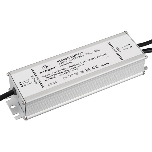 Блок питания ARPV-UH24240-PFC-55C (24V, 10.0A, 240W) (Arlight, IP67 Металл, 5 лет) 025046(1)