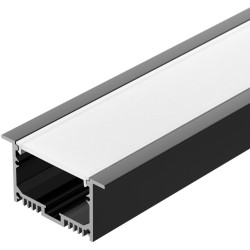 Профиль с экраном SL-LINIA62-F-2500 BLACK+OPAL (Arlight, Алюминий) 036307