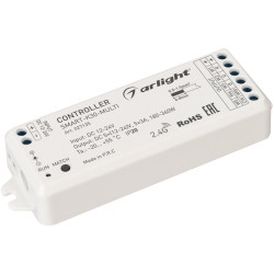 Контроллер SMART-K30-MULTI (12-24V, 5x3A, RGB-MIX, 2.4G) (Arlight, IP20 Пластик, 5 лет) 027135