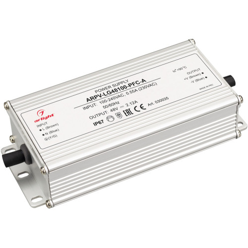 Блок питания ARPV-LG48100-PFC-A (48V, 2.12A, 100W) (Arlight, IP67 Металл, 5 лет) 030035