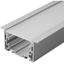 Профиль с экраном S2-LINIA69-F-2500 ANOD+OPAL (Arlight, Алюминий) 021177