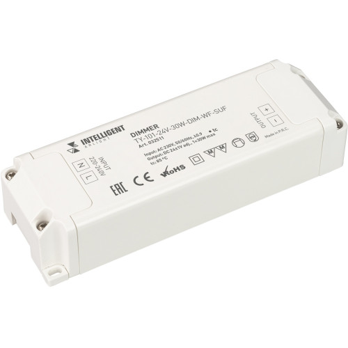 INTELLIGENT Диммер TY-101-24V-30W-DIM-WF-SUF (230V, WIFI, 433MHz, 1х1.25A) (IARL, Пластик) 032511