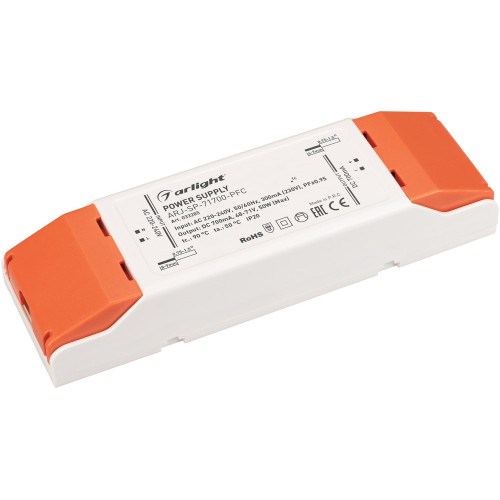 Блок питания ARJ-SP-71700-PFC (50W, 48-71V, 700mA) (Arlight, IP20 Пластик, 5 лет) 033285