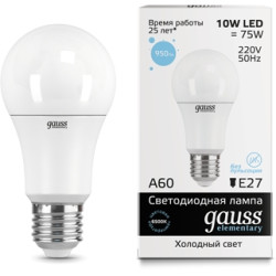 Лампочка LED Elementary A60 10W E27 6500K 1/10/50 23230