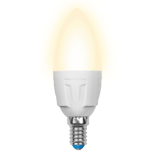 Лампочка светодиодная LED-C37 7W/WW/E14/FR PLP01WH картон
