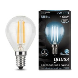 Лампочка LED Filament Globe E14 7W 4100K 1/10/50 105801207