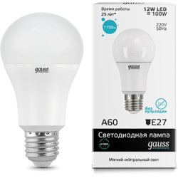 Лампочка LED Elementary A60 12W E27 4100K 1/10/50 23222
