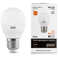 Лампочка LED Elementary Globe 8W E27 3000K 53218