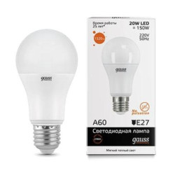 Лампочка LED Elementary A60 20W E27 3000K 1/10/40 23219