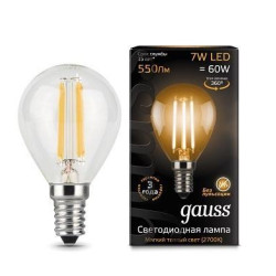 Лампочка LED Filament Globe E14 7W 2700K 1/10/50 105801107