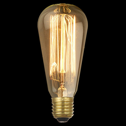 Ретро лампочка накаливания Эдисона груша E27 60W 2400-2800K 1008