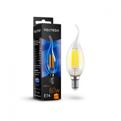 Лампочка светодиодная 2800K 580Lm E14x6W CRYSTAL 7017
