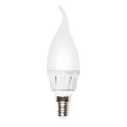 Лампочка светодиодная LED-CW37-6W/NW/E14/FR ALM01WH пластик