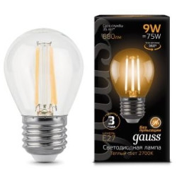 Лампочка LED Filament Globe E27 9W 2700K 1/10/50 105802109