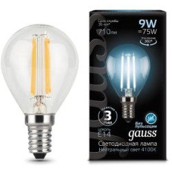 Лампочка LED Filament Globe E14 9W 4100K 1/10/50 105801209